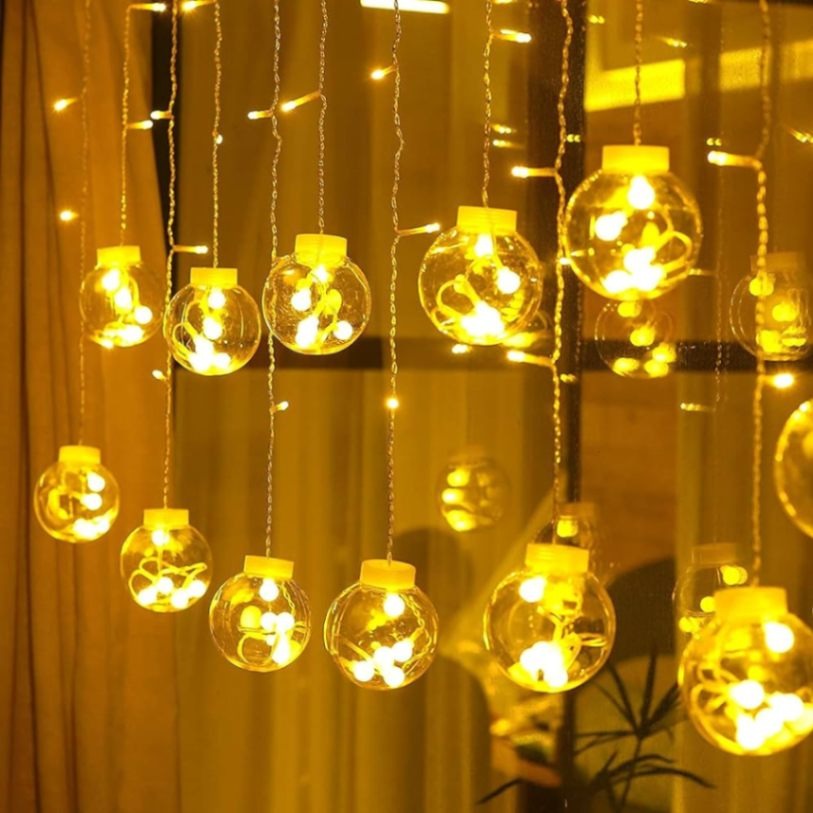 12 Ball 138 Led 16 Feet Wish Ball Curtains String Lights