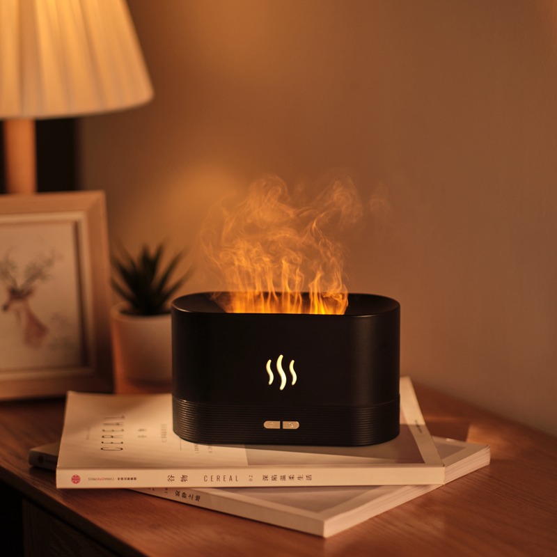Flame Humidifier Led Night Light Fire Humidifier Aroma Diffuser Humidifier