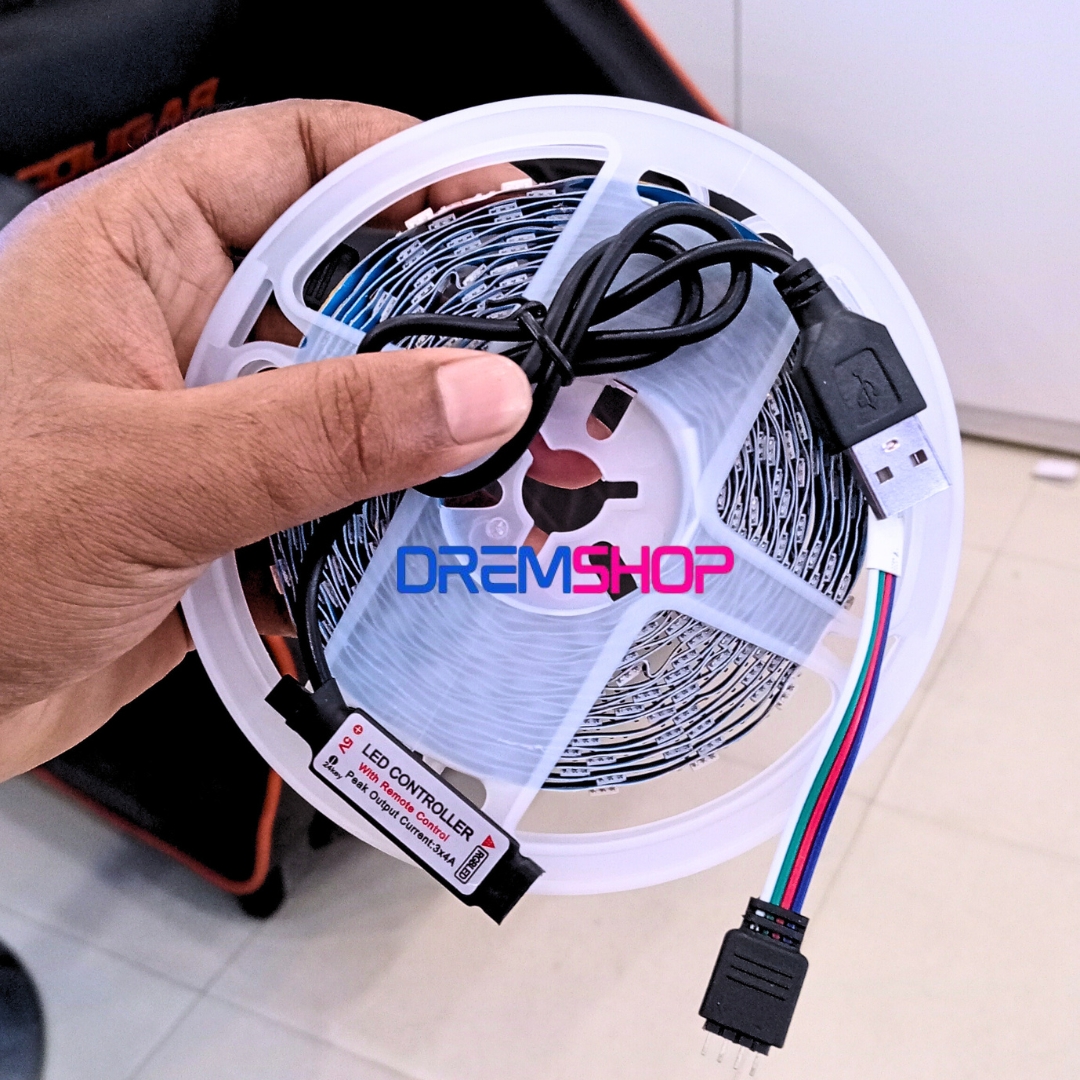 SL50 RGB LED Strip Light with Remote- 5 Meter, Non-Waterproof