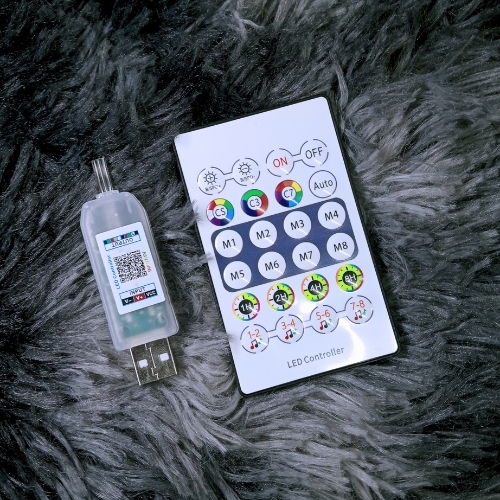 Smart Strip LED Light APP Controller USB DC5V With Remote (24Keys) With Battery