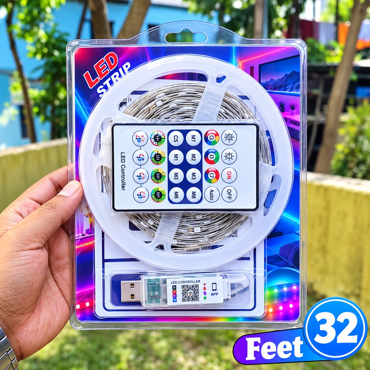 32ft USB Fairy Strip Lights Remote & App Control (Music Sync)